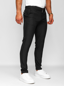 Pantalón chinos de tela para hombre negro Bolf 0031