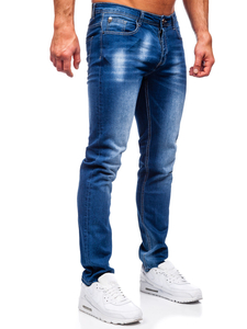 Pantalón vaquero regular fit para hombre azul oscuro Bolf MP019B