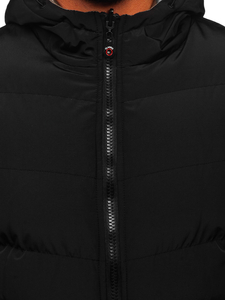 Chaqueta reversible acolchada de invierno para hombre negro y oro Bolf 7417