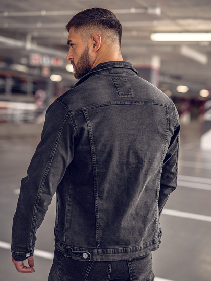 Chaqueta vaquera para hombre negro Bolf 200A