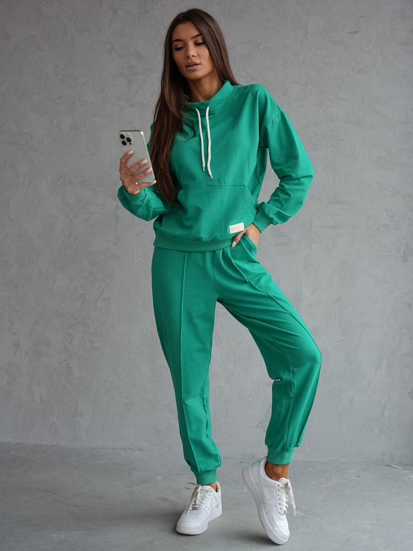 Conjunto de chándal de dos piezas para mujer color verde Bolf 82162