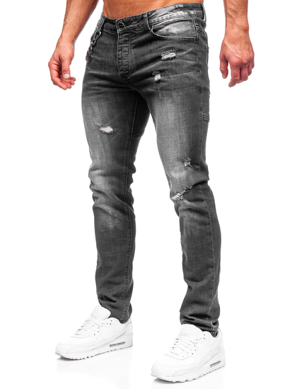 Pantalón vaquero regular fit para hombre negro Bolf MP0051N