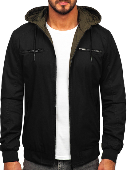 Chaqueta algodón de entretiempo para hombre negro Bolf 84M3010