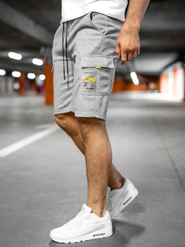 Pantalón corto deportivo cargo para hombre color gris Bolf JX167