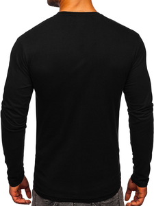 Camiseta a manga larga para hombre color negro Bolf 1219