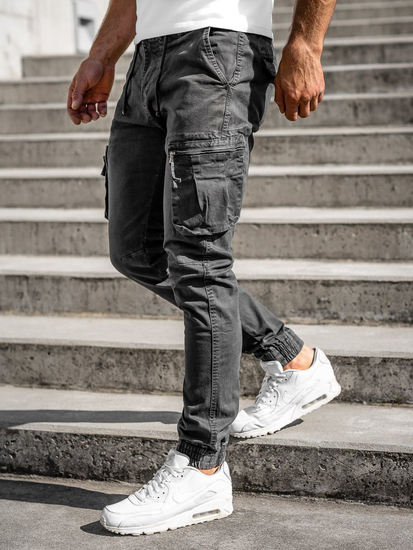 Pantalón jogger cargo para hombre grafito Bolf 8983