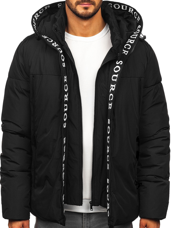 Chaqueta de invierno para hombre negro Bolf 22M330