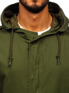 Chaqueta de entretiempo parka para hombre verde Bolf 5391