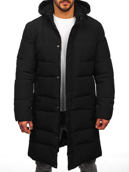 Chaqueta de invierno acolchada larga para hombre negro Bolf 31M5009