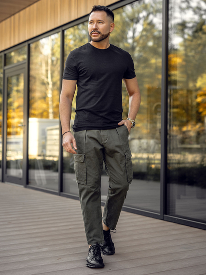 Pantalón cargo de tela para hombre caqui Bolf 77323
