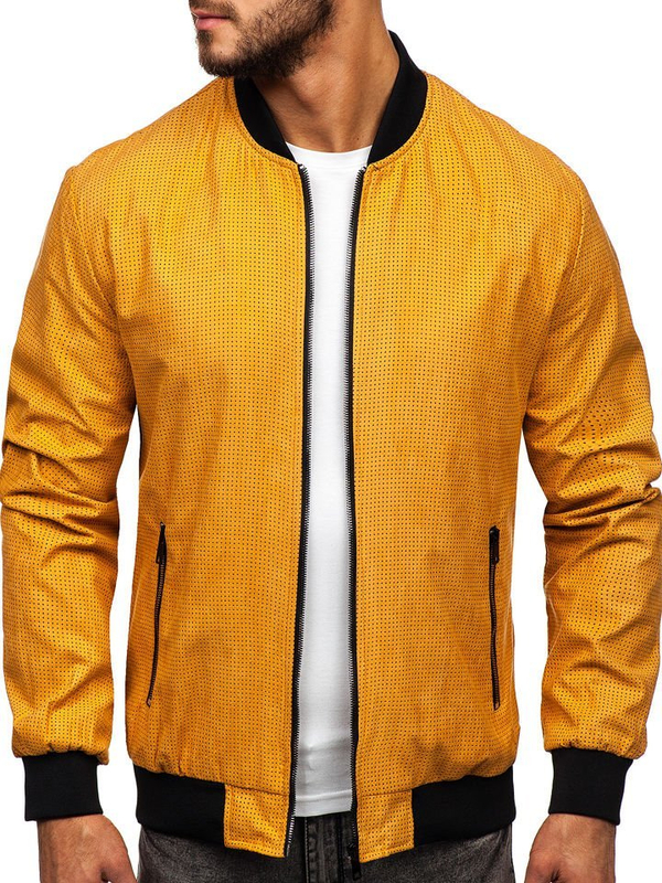Chaqueta de entretiempo bomber para hombre camel Bolf 6115