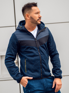 Chaqueta de entretiempo para hombre azul oscuro y verde Bolf BKS2153