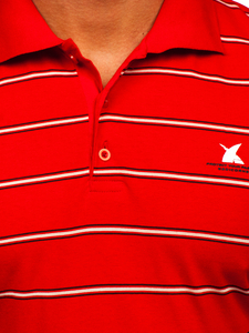 Camiseta polo de manga corta para hombre rojo Bolf 14954