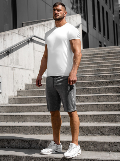 Pantalón corto deportivo para hombre gris y negro Bolf Q3874