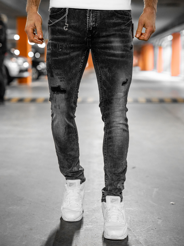 Pantalón vaquero tipo slim fit para hombre color negro Bolf 60027W0