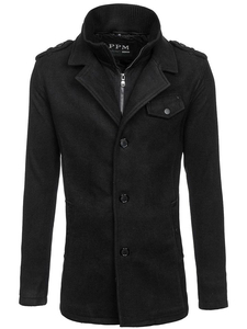 Abrigo de hombre negro Bolf 8853