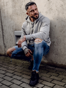 Sudadera con capucha para hombre gris Bolf MB001A