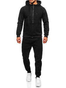 Chándal con capucha para hombre negro Bolf 3A150