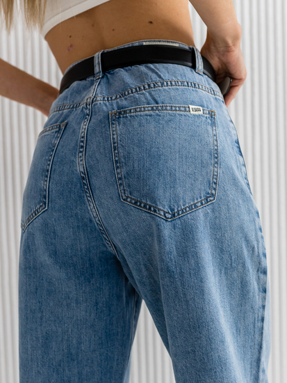 Pantalón vaquero holgado para mujer color azul Bolf BS583