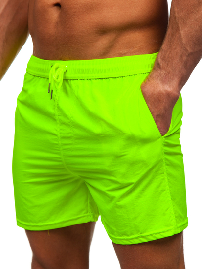 Pantalón corto de baño para hombre amarillo y fluorescente Bolf XL018