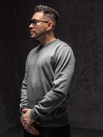 Sudadera sin capucha para hombre antracita Bolf 2001A1