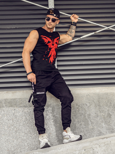 Camiseta tank top con impresión negro Bolf 14804A