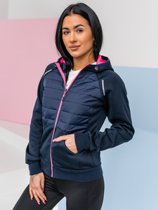 Chaqueta deportiva de entretiempo para mujer azul oscuro Bolf KSW4009