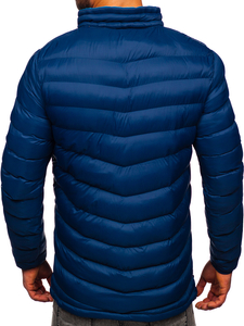 Chaqueta deportiva de invierno acolchada para hombre azul oscuro Bolf 1100
