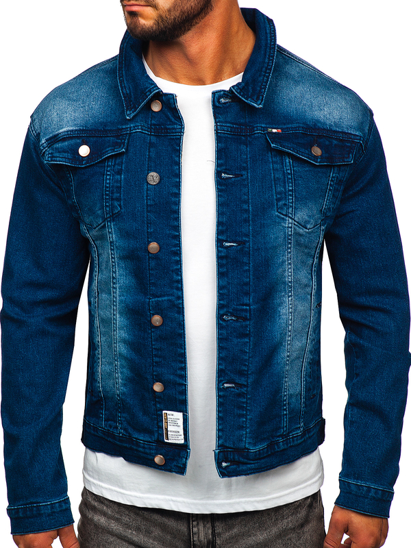 Chaqueta vaquera para hombre azul oscuro Bolf MJ512BS