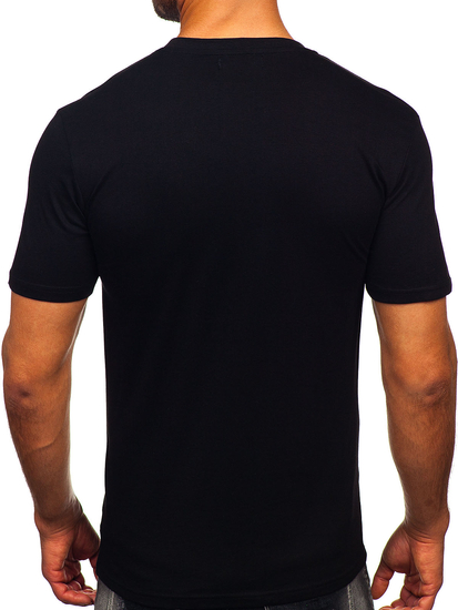 Camiseta estampada de algodón para hombre Negro Bolf MPO3484