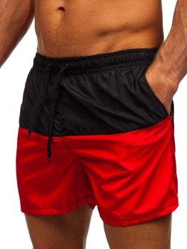 Hombre Bañador Negro-Rojo Bolf HM058A