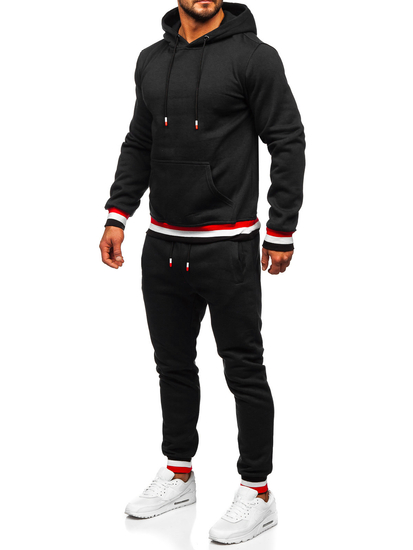 Chándal con capucha para hombre negro Bolf 8C60