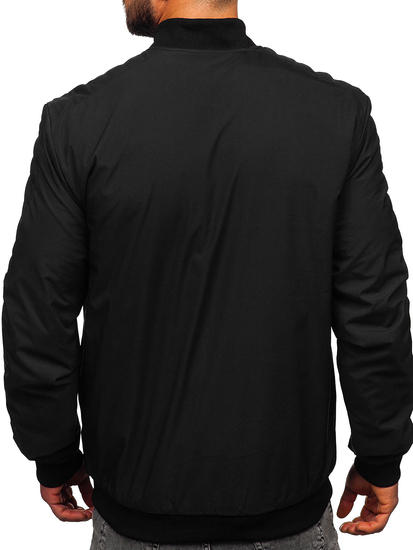 Chaqueta bomber de entretiempo para hombre negro Bolf 84M3007
