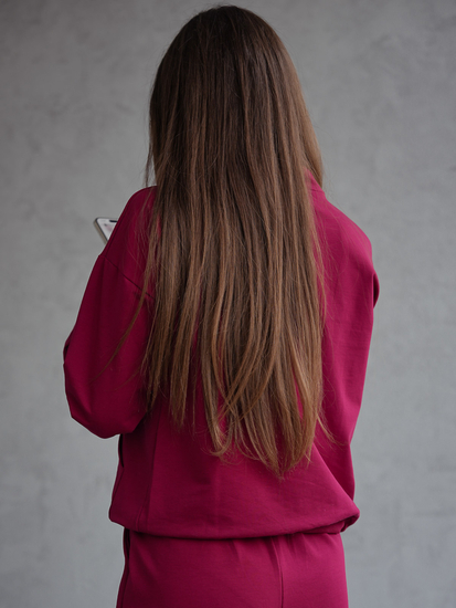 Conjunto de chándal de dos piezas para mujer color burdeos Bolf 82162
