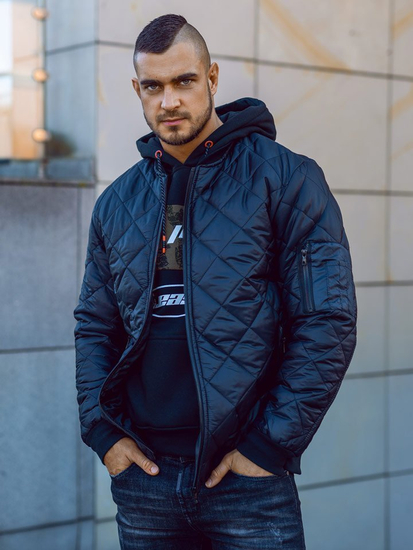 Chaqueta bomber de entretiempo para hombre negra Bolf AK76-A