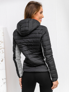 Sudadera deportiva con capucha para mujer color negro Bolf KSW4006A1