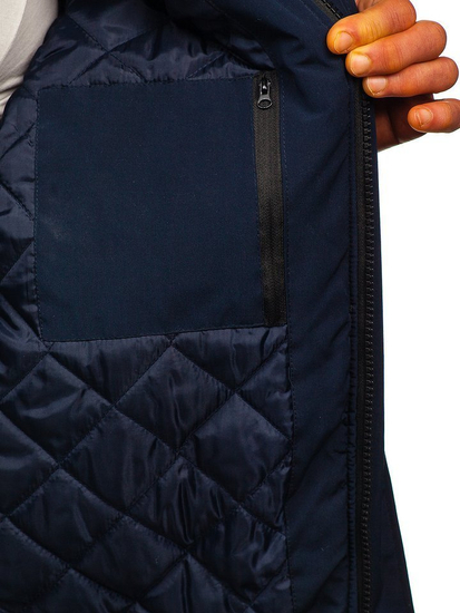 Chaqueta de invierno para hombre azul oscuro Bolf 2019005
