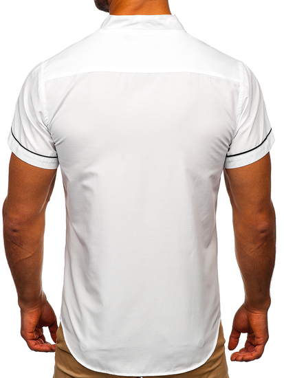 Camisa a manga corta para hombre color blanco Bolf 5518