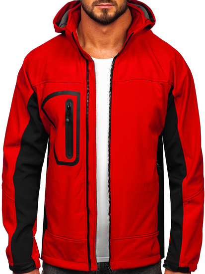 Chaqueta softshell para hombre rojo Bolf T019