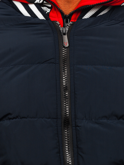 Chaqueta acolchada de invierno para hombre color azul oscuro Bolf 6900