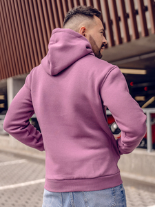 Sudadera tipo canguro con capucha para hombre violeta Bolf 1004