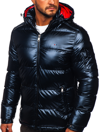Chaqueta deportiva de invierno acolchada para hombre azul oscuro Bolf EX2138