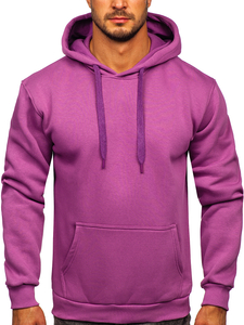 Sudadera tipo canguro con capucha para hombre violeta Bolf 1004