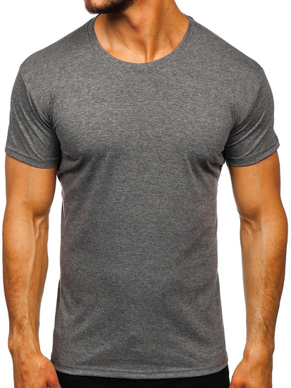 Camiseta de manga corta lisa para hombre grafito Bolf 2005
