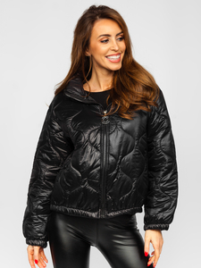 Chaqueta acolchada de invierno para mujer negro Bolf 33375