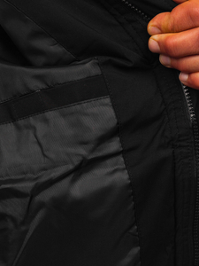 Chaqueta acolchada de invierno para hombre negro Bolf HSS052