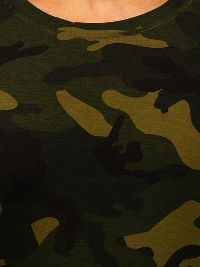 Camiseta de camuflaje para hombre color caqui Bolf S807
