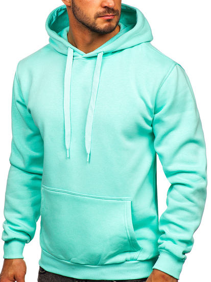 Sudadera tipo canguro con capucha para hombre menta Bolf 1004