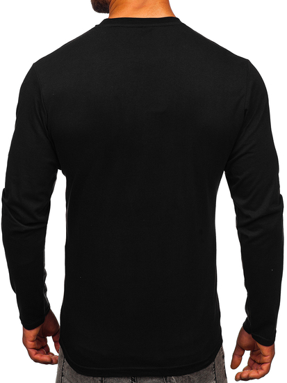 Camiseta de manga larga con impresión para hombre negro Bolf 146745