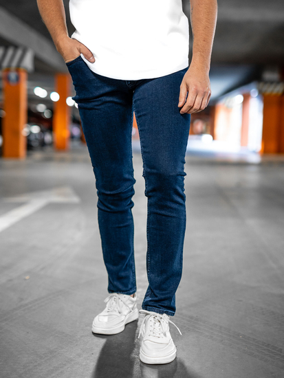 Pantalón vaquero slim fit para hombre azul oscuro Bolf 5054